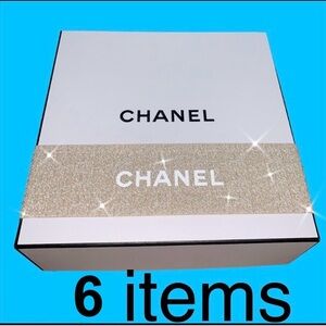 CHANEL 6 Pc Gift Box Bag Empty Storage Replacement Extra Large
